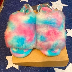 UGG Fluff Yea Pride Slipper/Sandals Great Condition w/Box RARE!!